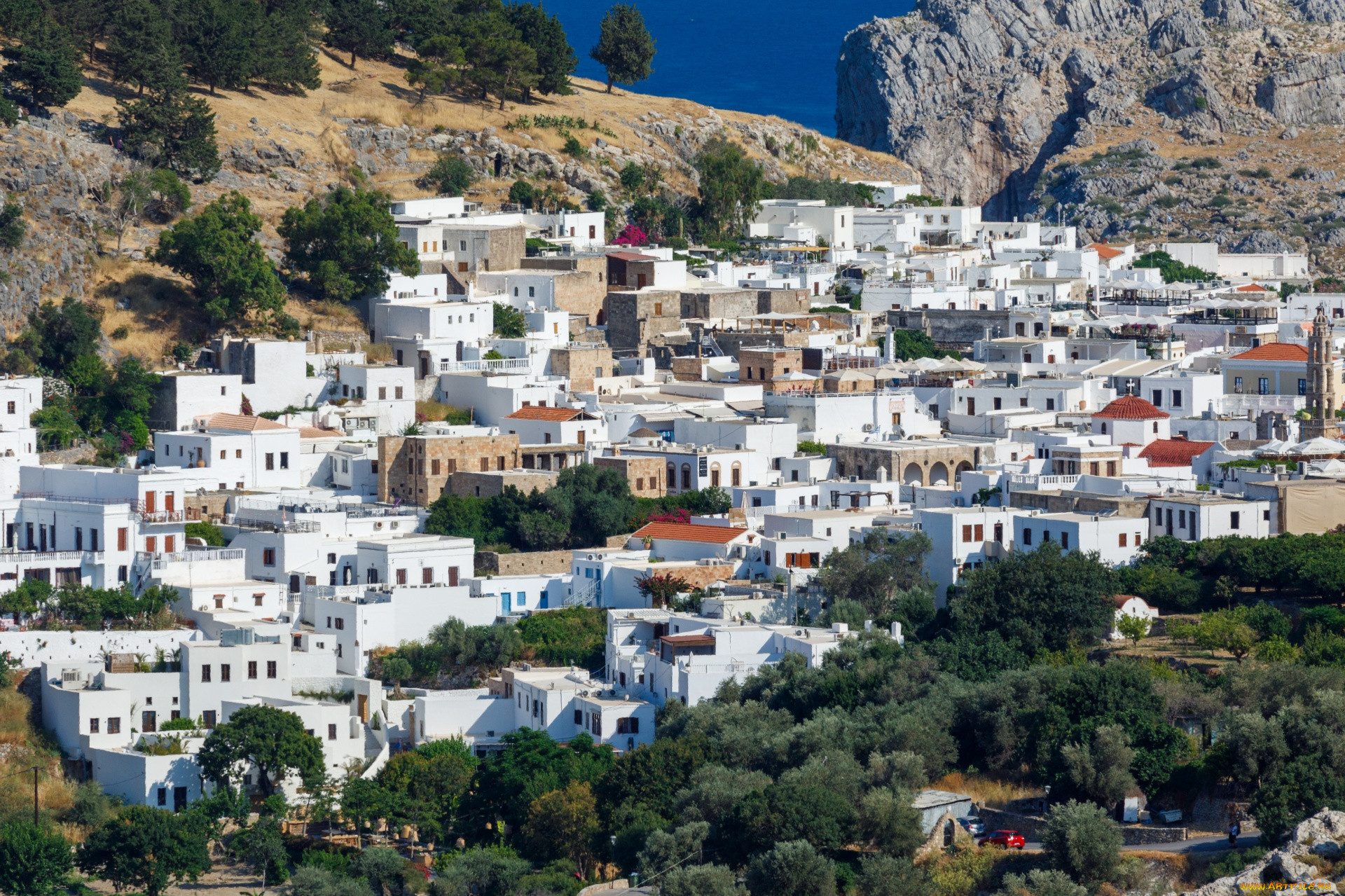 lindos, rhodes, greece, , - 